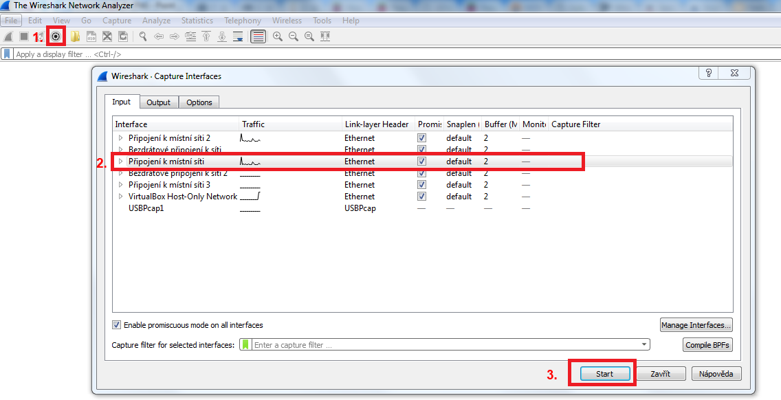 pi wireshark captures