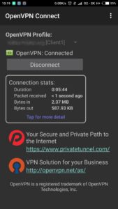 VPN connection successfully established