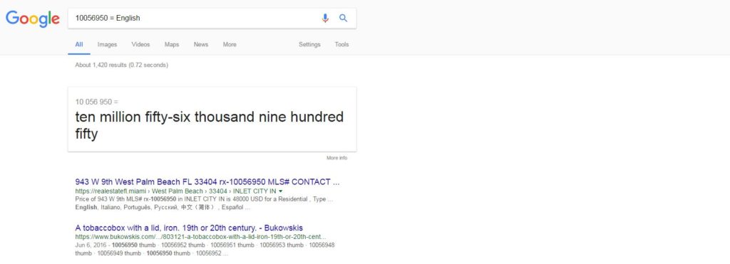 pronouncing numbers google